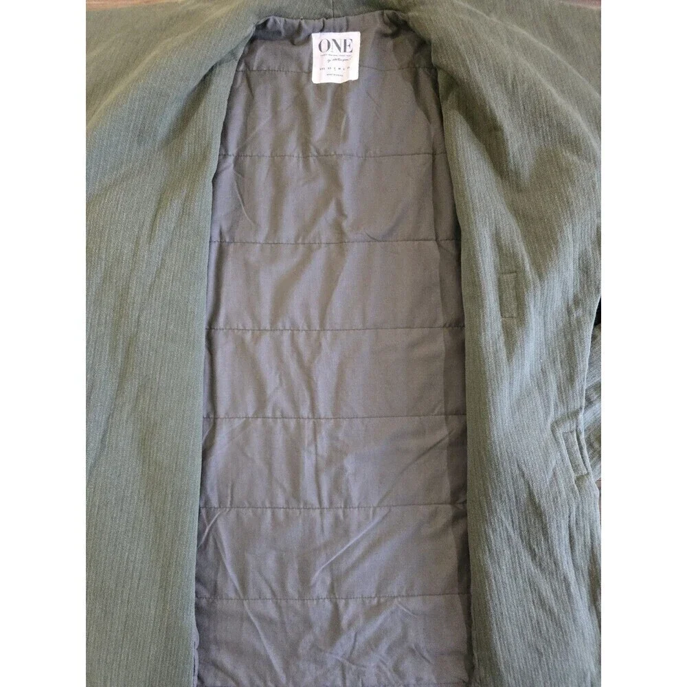 One Teaspoon Chapman Sailor Coat Womens Small Olive Green Oversized Long Duster